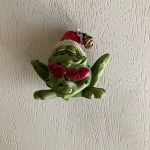 Festive Frog Figurine with Heart